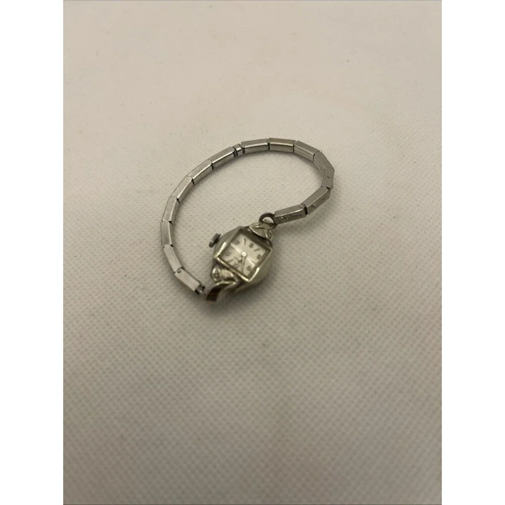 Vintage Benrus 10k RGP Women's Diamond Ruby Dial Watch For Parts Or Repair